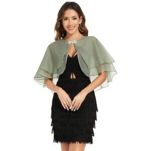 Women's Sheer Tencel Shawls and Wraps-Light Green